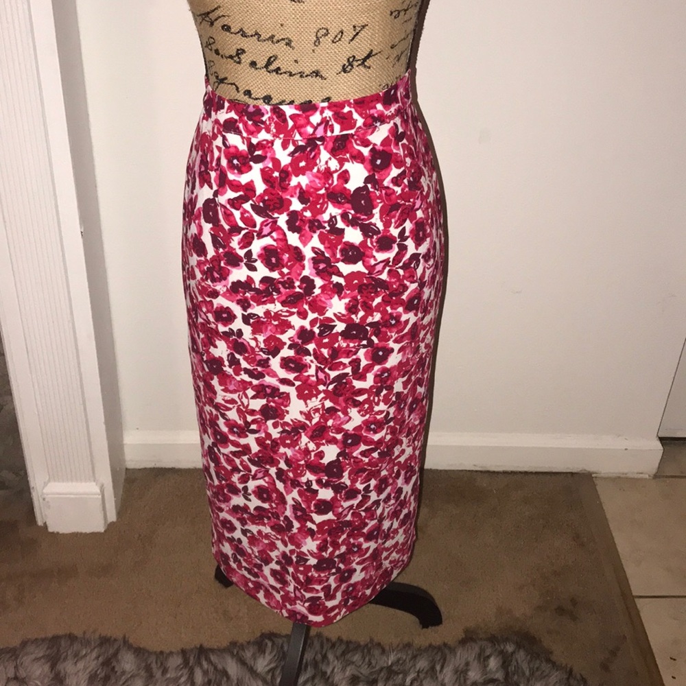Who What Wear Rose Midi Skirt